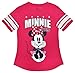 Disney Adult Junior Fashion Football Tee Minnie Mouse 28 Pink (X-Large)