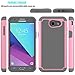 Galaxy J3 Emerge Case,Galaxy J3 Eclipse Case,J3 Mission Case,J3 Prime Case,Galaxy Express/Amp Prime 2 Case,Asmart Shockproof Dual Layer Hybrid Defender Phone Case for Samsung Galaxy J3 2017 (Pink)