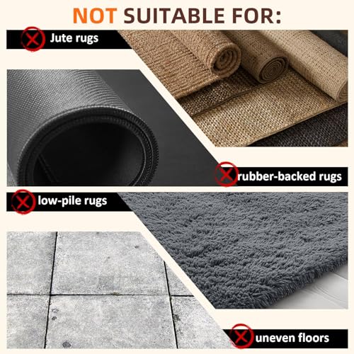 Rug Gripper, Non-Slip Carpet Tape, Reusable Washable Rug Tape, Anti-Curling Rug Pads for Hardwood & Tile Floors (24PCS)