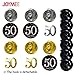 Joymee 50th Birthday Party Decorations Kit Cheers & Beers to 50 Years Banner 6 Pom Poms 12-Pack Sparkling 50 Hanging Swirl for 50th Anniversary Decorations 50 Years Old Party Supplies