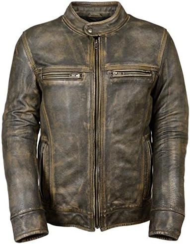 MPASSIONS Cafe Racer Leather Jacket – Mens Genuine Leather Jackets