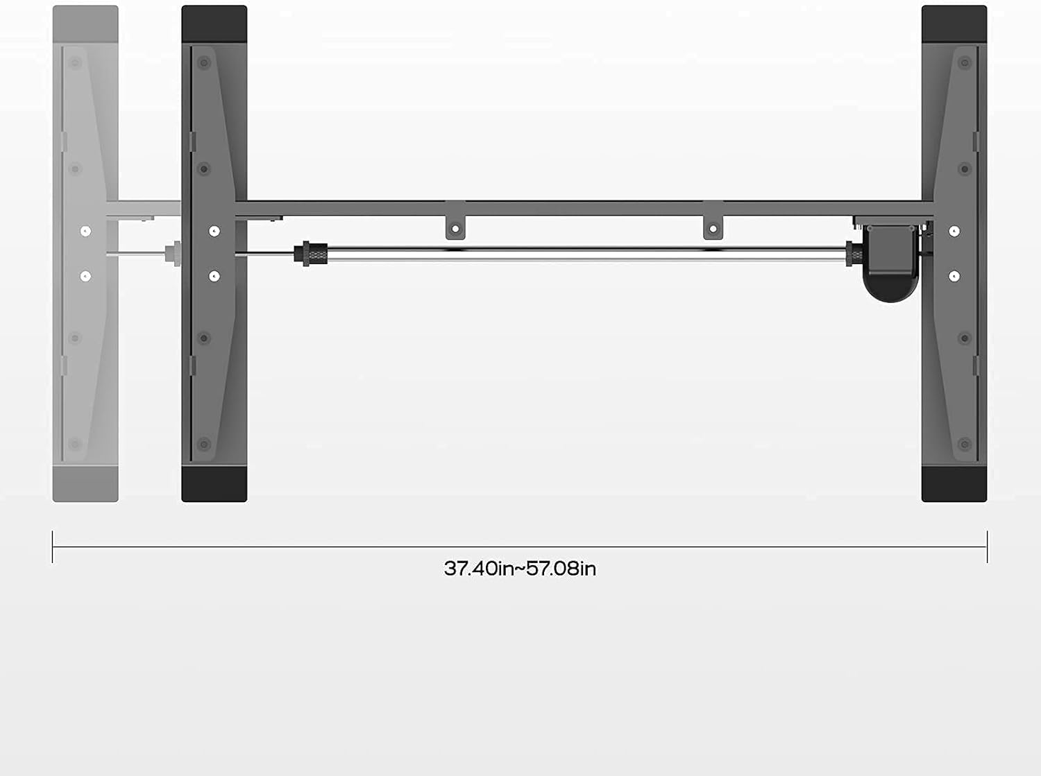 Electric Stand up Desk Frame Height Adjustable Electric Standing Desk，Home Office Stand Up Desk Workstation，Frame Only (03, Black): Kitchen & Dining