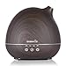 Easehold 400ml Essential Oil Diffuser Humidifier Air Purifier Upgraded Touch Sensitive Panel Full Wood Grain 7 Color LED lights Penguin Shape Wood Grain Finish ,Black