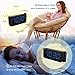 DreamSky Projection Alarm Clock Radio with USB Charging Port & FM Radio 10 Preset Stations, 2 Inches Large Blue Led Number with Dimmer, Snooze, Sleep Timer,12H Display, Plug in Clock for Bedroom