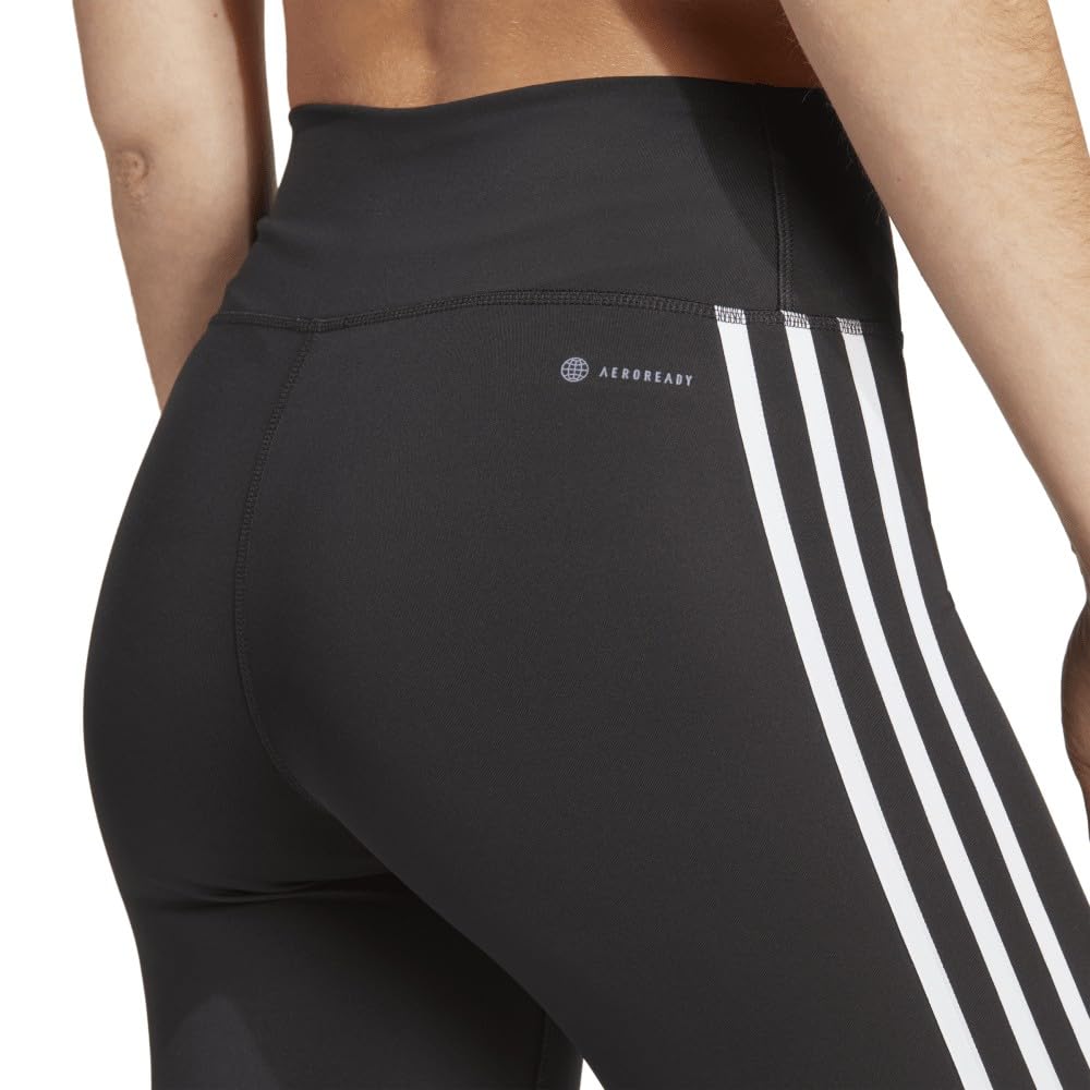 adidas Women's Tights Train Essentials 3-Stripes High-Waisted 3/4 Leggings