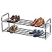 2-Tier shoe rack organizer storage bench stand for mens womens shoes closet with iron shelves that hold 10 pairs of shoes. Hot shoe racks with two tiers shelf & easy assembly with no tools.