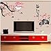 All River Into the Sea Plum Blossom Lotus Flowers Removable Wall Decals Sticker for Living Room
