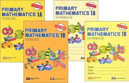 Singapore Primary Mathematics Level 1 Kit (US Edition), Workbooks 1A and 1B, and Textbooks 1A and 1B by Singapore Math; U.S. Edition edition (2003) (2003)