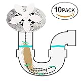 Shower Drain Hair Catcher (10in a Pack) - Never Clean a Clogged Drain Again!