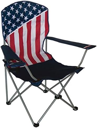 HGT International American Flag Folding Camping Chair