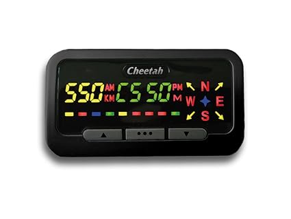 Cheetah GPS C550 ganador de premio, indica la velocidad y tiene detector de cámara con luz roja.: Amazon.es: Electrónica