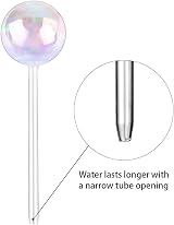 [Tomorotec] 2 Pcs Light Iridescent Rainbow Glass Self-Watering Spikes Bulbs view 4