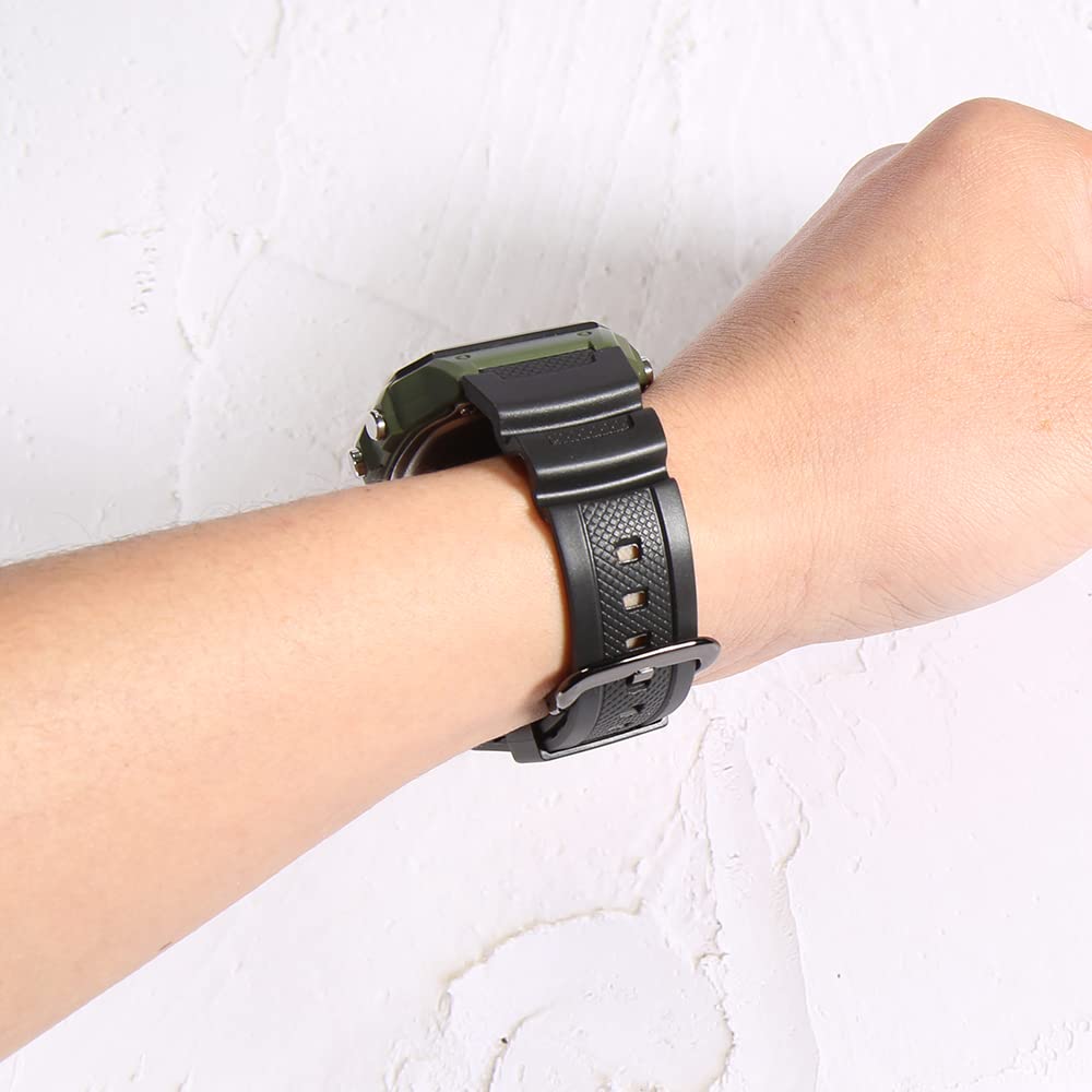 XBHSW Resin watch strap Compatible with Casio AE1200WH AE-1300WH F108WH W218H W-219H W-800H Men's Waterproof Rubber Band Replacement Bracelet