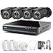 Zmodo Simplified PoE Security System -- 4 Channel NVR & 4 x 720p Outdoor Bullet Cameras with Customizable Motion Detection & Adjustable Night Vision No Hard Drive