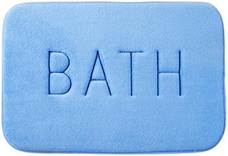 XHSP Thickened Memory Foam BATH Mats Door Entrance Mats Living Room Bedroom Kitchen Bathroom Non-slip Area Rugs Doormats,40x60cm/16"x24" Sky Blue
