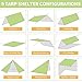 YUEDGE Easy Set Up Portable Waterproof Camping Tarp Shelter Sunshade Rain Tarp, Large=10' x 10'