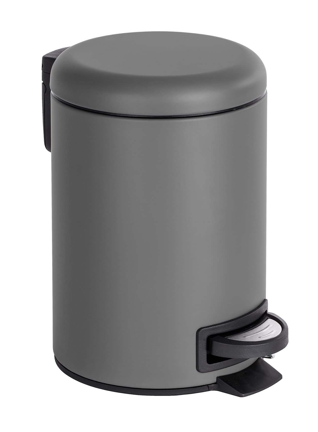 WENKO 22148100 Pedal bin Leman Grey Capacity: 3 l, Steel, 17 x 25 x 22.5 cm, Grey — image 1