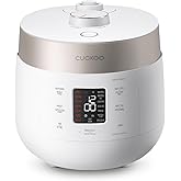 CUCKOO Twin Pressure Rice Cooker 10-Cup Uncooked / 20-Cup Cooked with Nonstick Inner Pot, Large Rice Maker & Warmer with 16 Menu Options, Open Cooking Mode, Voice Guide, White (CRP-ST1009FW)