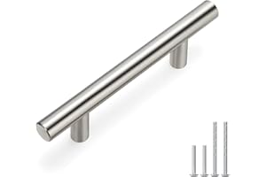 homdiy 15 Pack Brushed Nickel Cabinet Pulls 3 Inch Handles Stainless Steel Cabinet Hardware for Kitchen and Bathroom Cabinets, 5 Inch Overall Drawer Pull