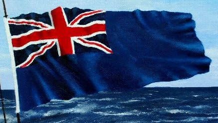 UK BLUE ENSIGN, British Naval FLAG, 3'x5' 90cm x 150cm