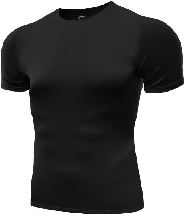 Men's Sports Base Layer Short Sleeved Compression Vest Comfortable Tight Fit Body Shaper That Compresses Core Muscle Areas Aids Performance. Official Pure Blue Product