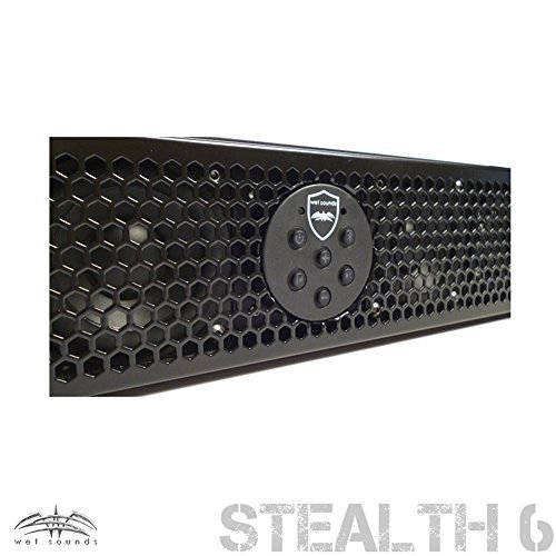 Wet Sounds Stealth 6 Ultra HD 200W Amplified Black Marine ATV Soundbar + Remote