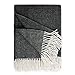 BEDSURE Wool Blanket, Ash Black – Super Soft, Warm & Fuzzy Throw Blanket 50×70 inches for Couch, Sofa, Bed – Outdoor Throw Blankets for Camping, Beach, Backpacking or Emergency Suppliesthumb 1