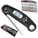 Digital Meat Thermometer For Grilling, IP67 Waterproof Kitchen Cooking Thermometer With Highly Sensitive Probe, Instant-Read Food Thermometer With Calibration And Backlit Function For BBQ Coffee Candy