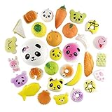 Teenitor® High Quality 15PCS Random Kawaii Mini Soft Squishy Foods Panda Bread Bun Toasts Multi Donuts Phone Straps Charm Gift.(Fast Shipping By FBA)