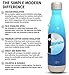 Simple Modern 17 Ounce Wave Water Bottle - Stainless Steel Double Wall Vacuum Insulated Reusable Leakproof Ombre: Pacific Dream