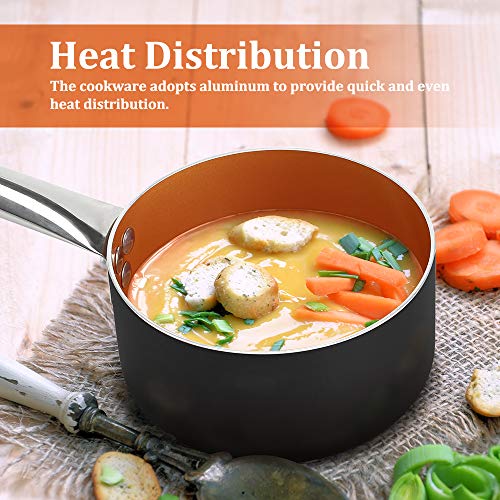 2 SHINEURI+Saucepan+Nonstick+Compatible+Induction