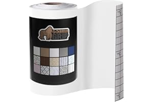 Gorilla Grip Peel and Stick Paper for Book Covers, Countertops, Drawers, Kitchen Cabinets, Shelves, and Crafts, Protective Easy Install Removable Vinyl Adhesive Liners, 11.8 INx20 FT Roll Bright White