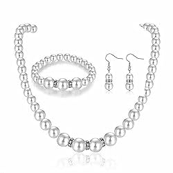 Fashion Classic Faux Pearl Jewelry Set Necklace