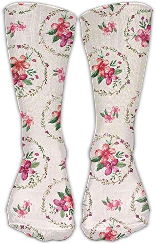 New Red Rose Wreath Tube Socks, Stocking, Long Socks，compression Socks