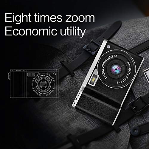 CamKing Digital Camera 1080P 4.0Inch LCD Touch Screen 8X Digital Zoom Wide Angle Camera Camcorder 24MP 4K Vlogging Camera