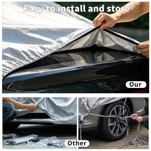 GUNHYI Cubierta de Coche de 6 Capas para VW Jetta de 1998 a 2022, Cubierta Exterior Completa Resistente al Agua para Todo Tipo de Clima