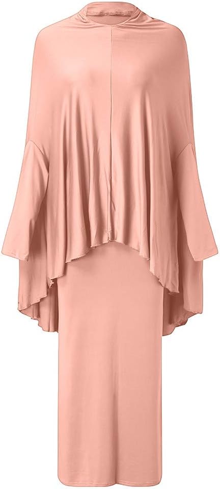 Girl's One-Piece Prayer Dress Prayer Garment Islamic Clothing Hijab for Hajj Umrah Pink