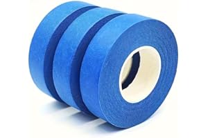 Blue Painter's Tape 3 Rolls, 0.79 Inch x 14.2 Yards (13 Meters) Multi-Surface Masking Tape for Sharp Paint Lines, Arts, Craft