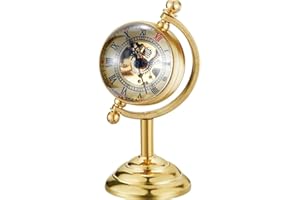 Whodoit Ball Shaped Mechanical Pocket Watch for Men, Transparent Ball Shaped Roman Digital Dial Mechanical Pocket Watch