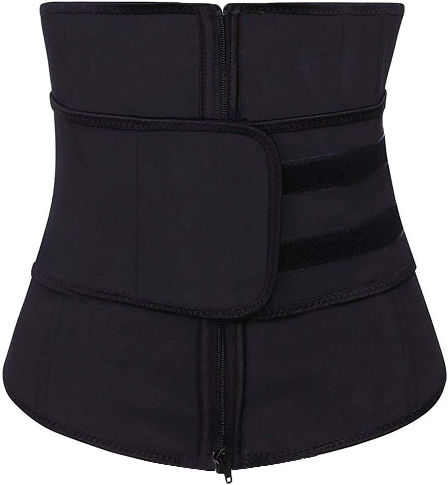 Women Latex Waist Training Cincher Underbust Corset Body Shaper Waist Trainer Black