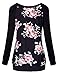 Cestyle Banded Bottom Shirts for Womens Crew Neck Long Raglan Sleeve Casual Pullover Sweatshirt