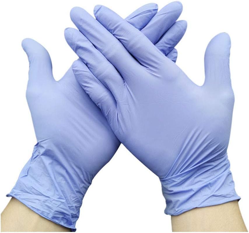 YDYDYD 200 Pieces, Disposable Nitrile Gloves, Powder-Free Environmental Protection Gloves, for Medical, Food Preparation, Tattoo, Cleaning, Thickened Nitrile Protective Gloves