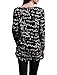 Allegra K Women's Stylish Long Sleeve Letter Prints Slipover Knit Shirt Black M