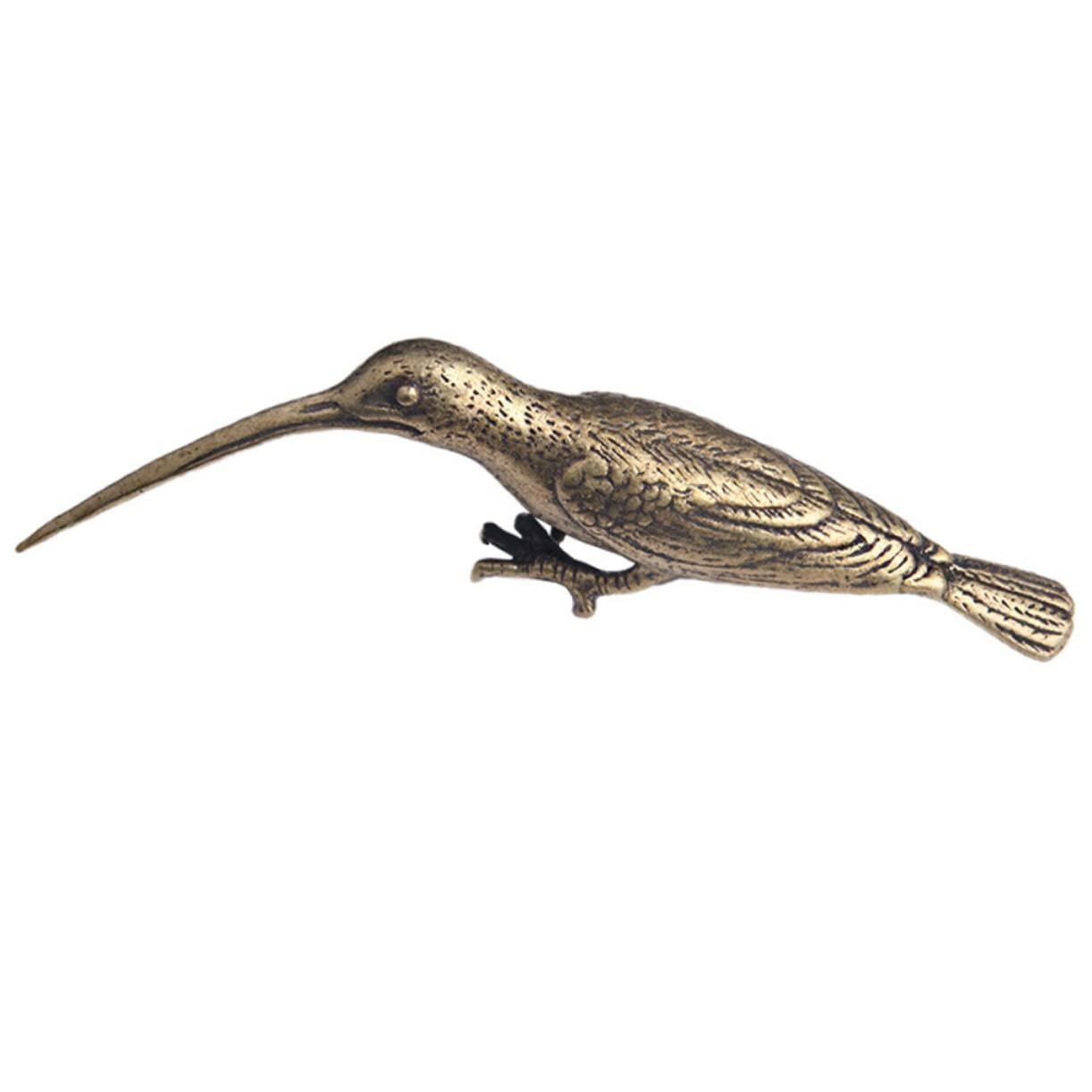 Artibetter Woodpecker Ornament Vintage Bird Figurine Retro Animal Bird Statues Miniature Bird Figurines Small Bird Sculpture Chinese Good Luck Sculpture Mini Animal Figure Tea Pet China Brass