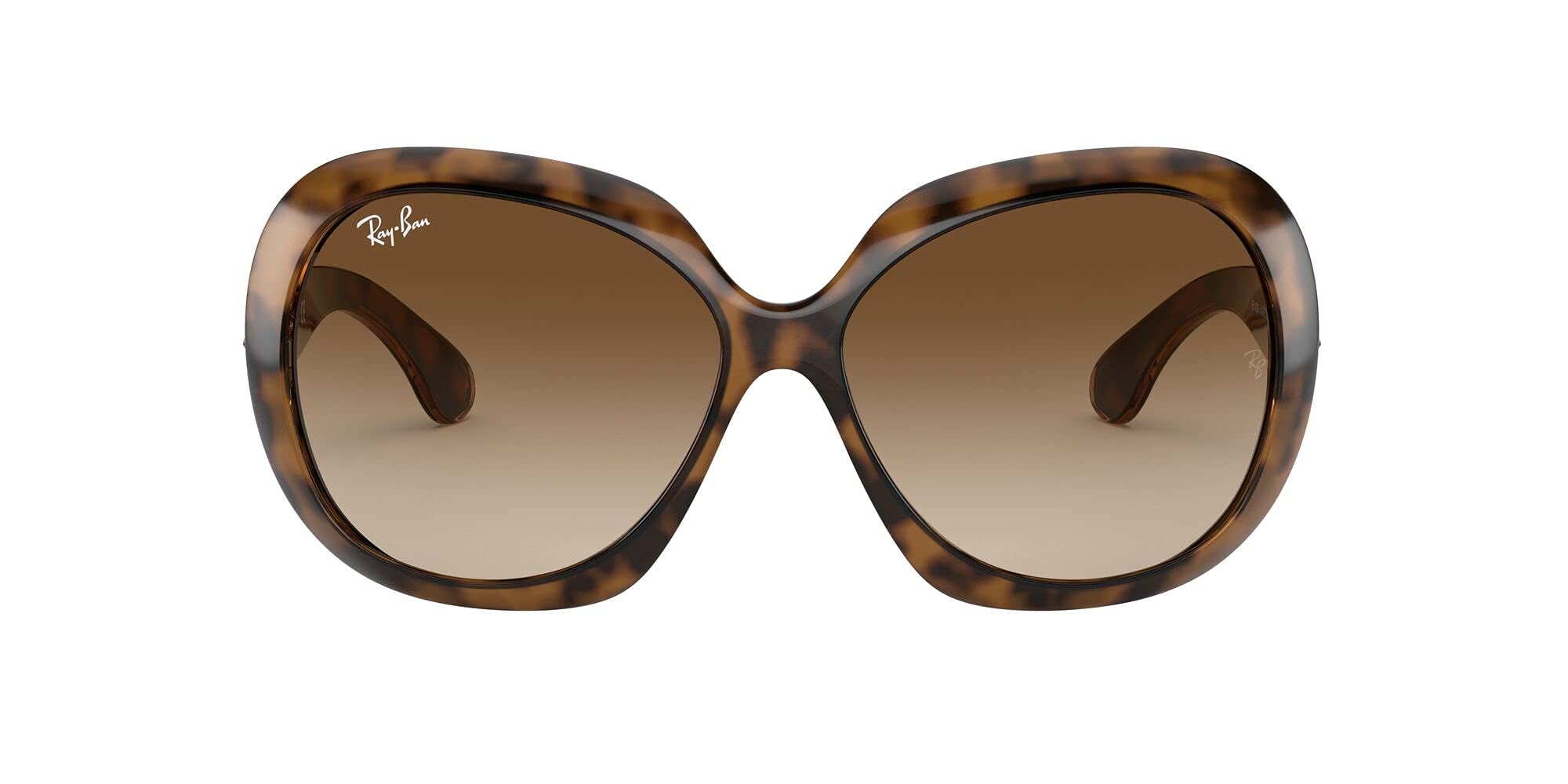 Ray-Ban Womens RB4098 Jackie Ohh II Butterfly Sunglasses, Havana/Brown Gradient Dark Brown, 60 mm Image