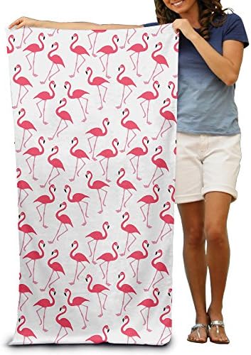 Flamingo Wallpaper Super Soft Highly Absorbent Eco-Friendly Durable Beach Towels For Maximum Softness Easy Care-Home,spa Resort,hotels Motels Gym Use 80X130cm