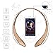 Bluetooth Headset Pianogic HB-902 V4.0Wireless Neckband Bluetooth Headphones Stereo in-Ear Noise Cancelling Earphones Sports Running Magnetic Earbuds for iOS and Android(Gold)