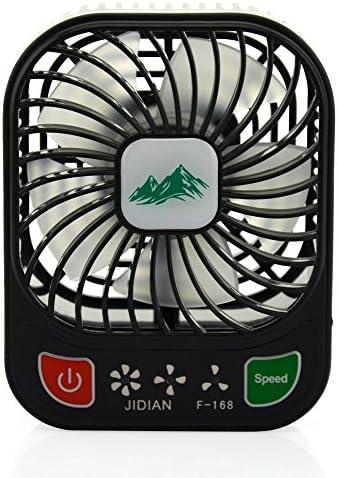 BearsFire® 3-inch Vanes 3 Speeds Electric Portable Mini Personal Fans USB Rechargeable Summer Cooling Fan Partable Table Fan with Built-in battery (Black)
