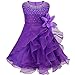 FEESHOW Baby Girls Rhinestone Baptism Princess Birthday Party Flower Tutu Dress