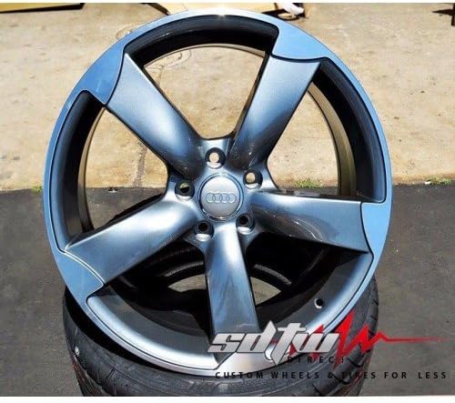 18" AUDI Rims Fits A4 A5 A6 S4 S5 S6 S Line Wheels 5X112 Machined Gunmetal 18